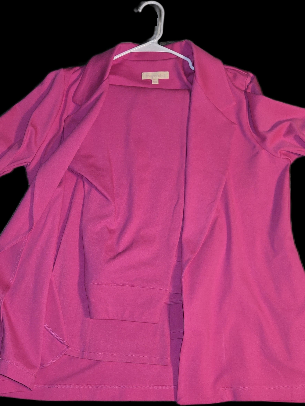 Dear Scarlett Hot Pink Women's 3/4 Sleeve Magic Blazer Jacket - Open Front Sz XL - Picture 4 of 7